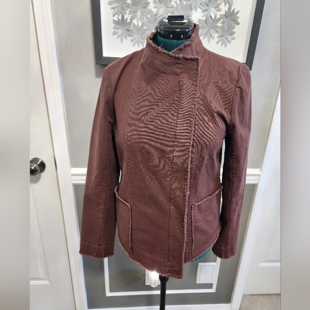 Sundance Chocolate Frayed Blazer - Picture 5 of 6